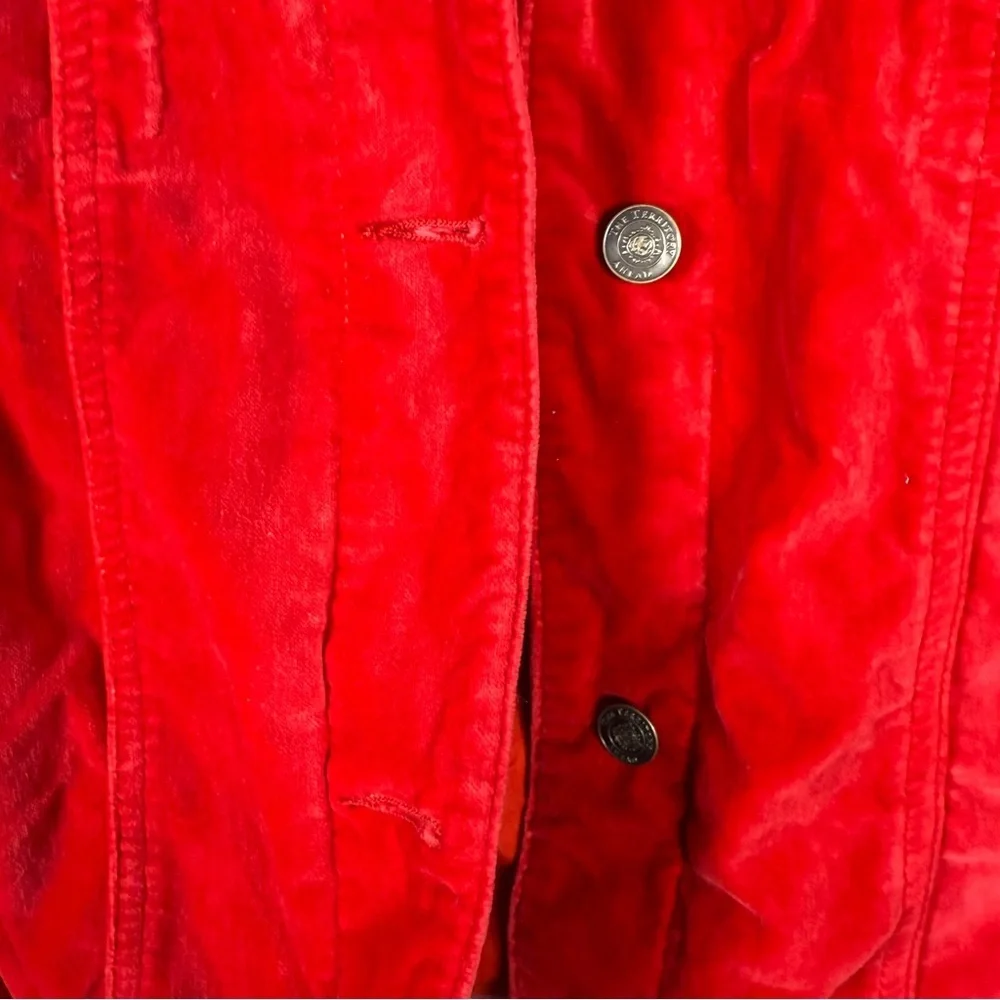 The Territory Ahead Velvet Red Botton Up Jacket Size XL - Picture 3 of 11